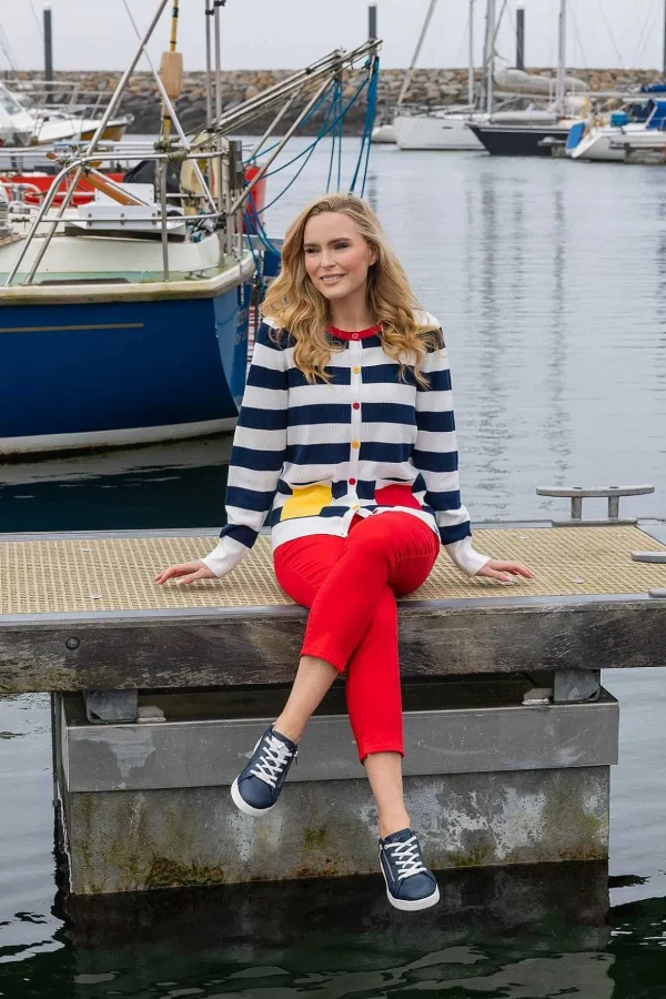Crop Stretch Jeans In Red