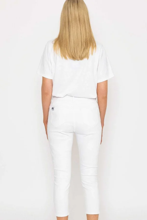 Crop Stretch Jeans In White