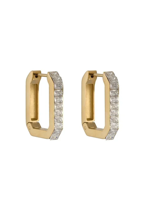 Crystal Rectangular Earrings