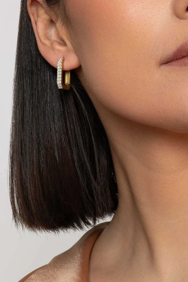 Crystal Rectangular Earrings