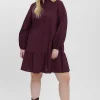Curve - Abby Dress In Burgundy
