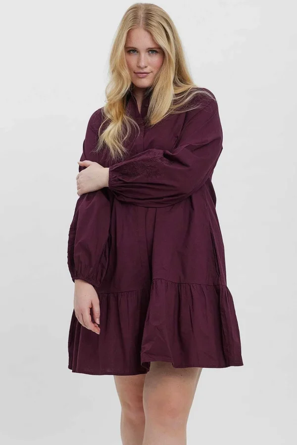 Curve - Abby Dress In Burgundy