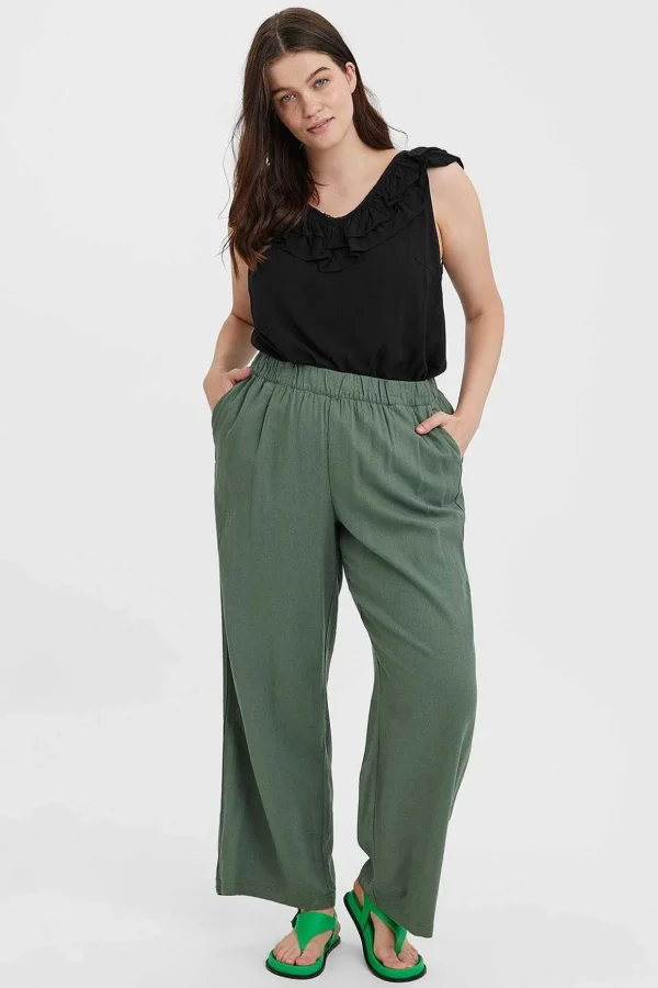 Curve - Aubriella Wide Pants In Khaki