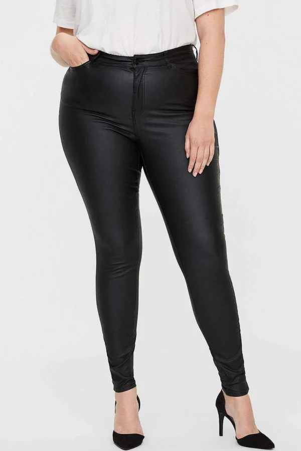 Curve - Coated Pants In Black