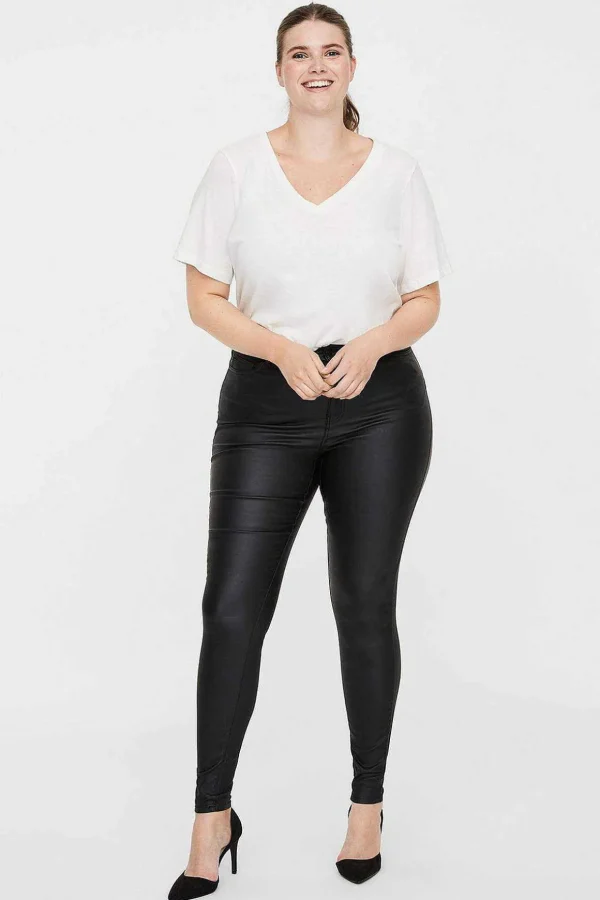 Curve - Coated Pants In Black