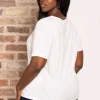 Curve - Daisy V-Neck Top In White