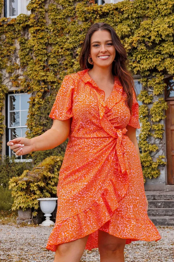 Curve - Delilah Dress In Orange
