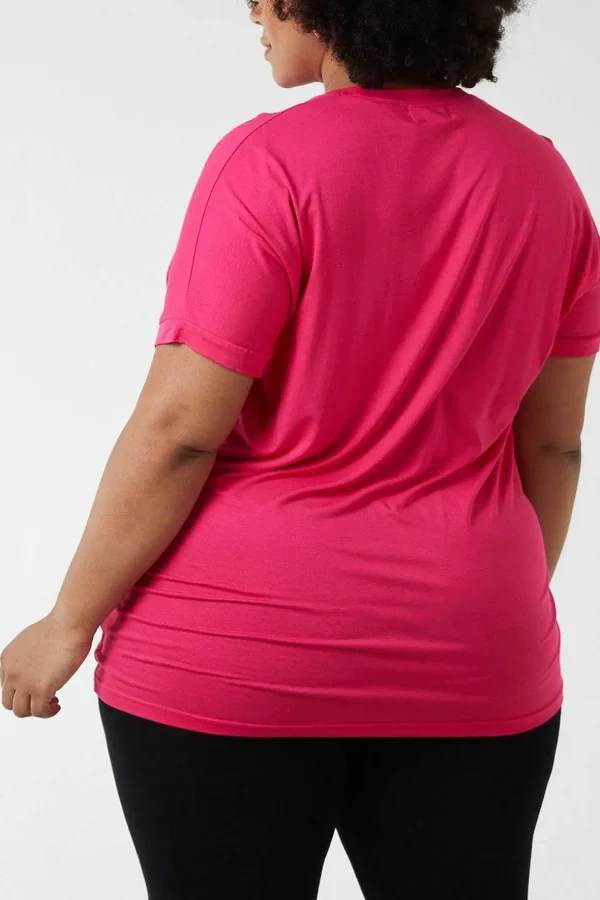 Curve - Diamante Star Oversized Top In Pink