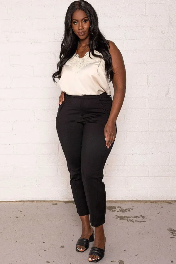 Curve - Gloria Ankle Pants In Black