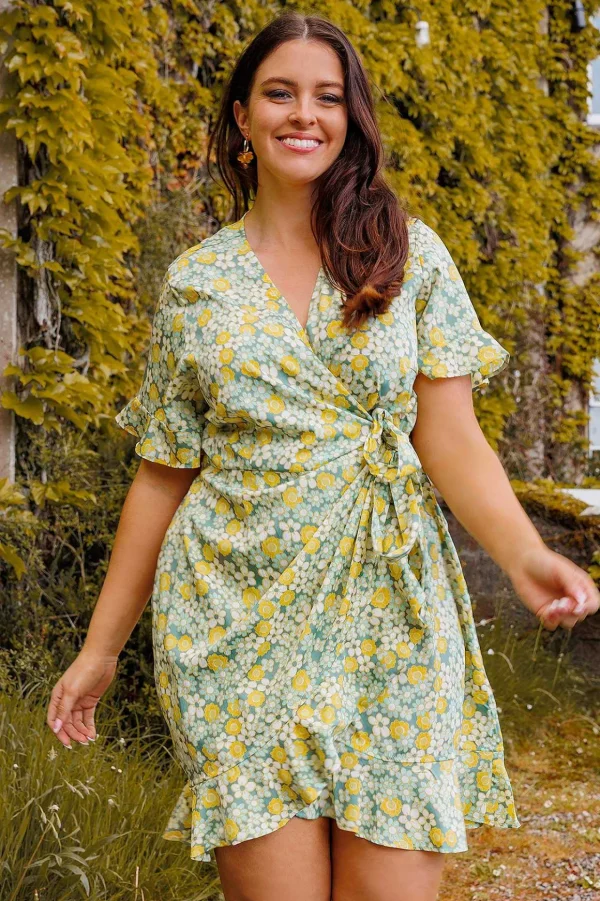 Curve - Henna Dress In Green