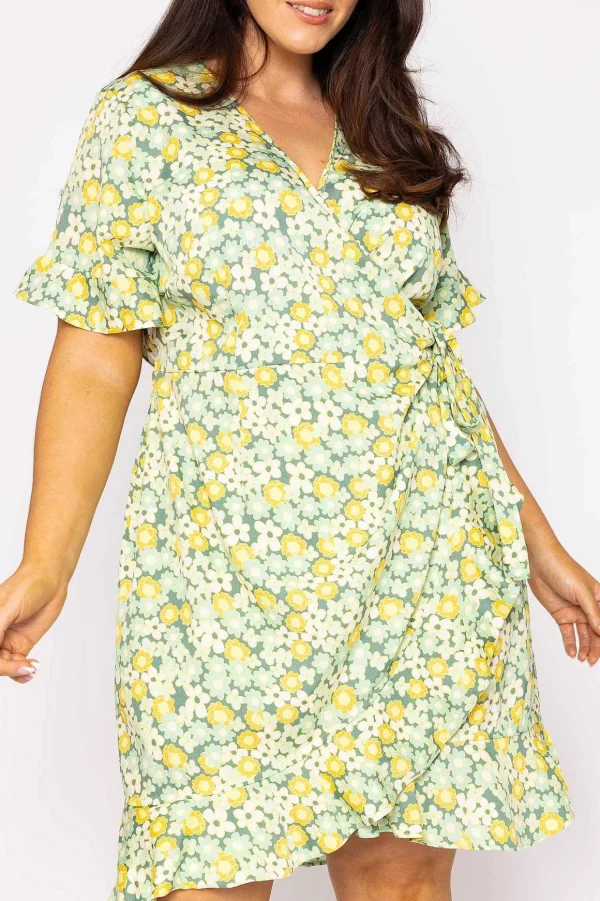 Curve - Henna Dress In Green