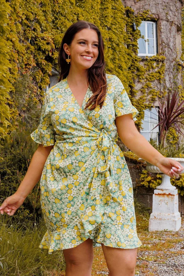 Curve - Henna Dress In Green