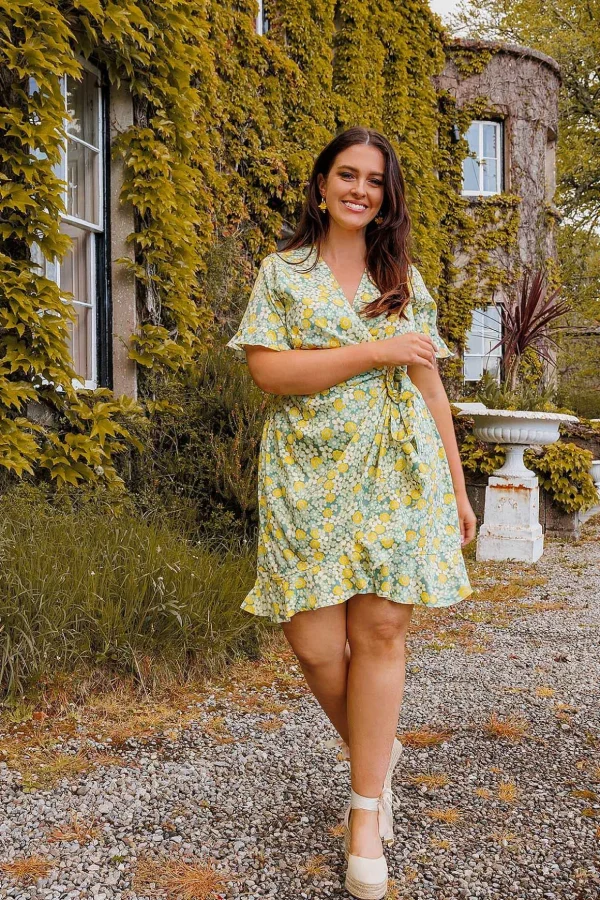 Curve - Henna Dress In Green
