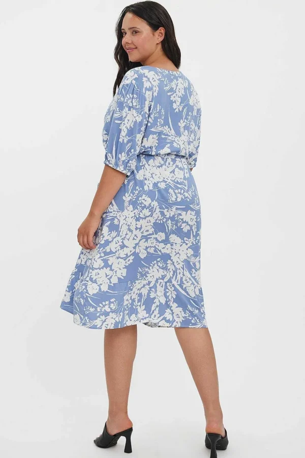 Curve - Lexie Dress In Blue Print