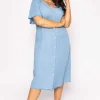 Curve - Liliana Dress In Light Blue Denim