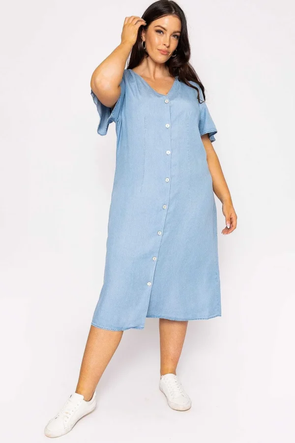 Curve - Liliana Dress In Light Blue Denim