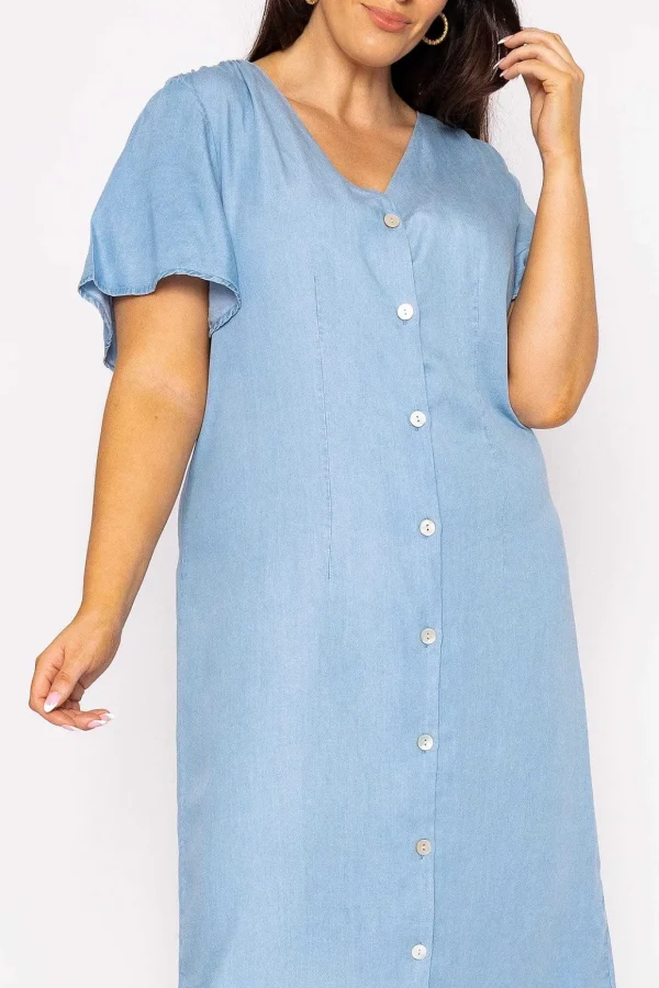 Curve - Liliana Dress In Light Blue Denim
