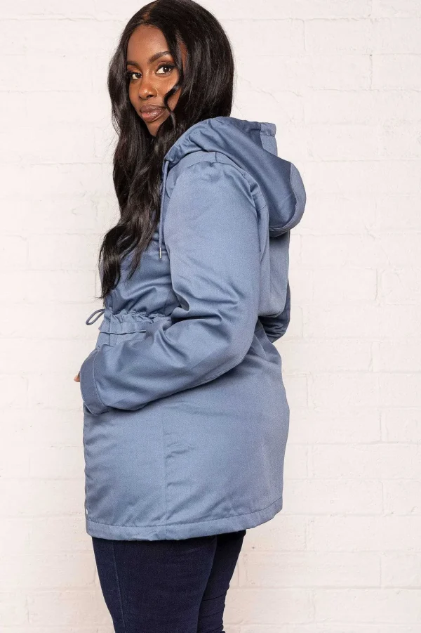 Curve - Long Parka In Blue