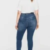 Curve - Lora High Waist Jeans In Medium Blue Denim
