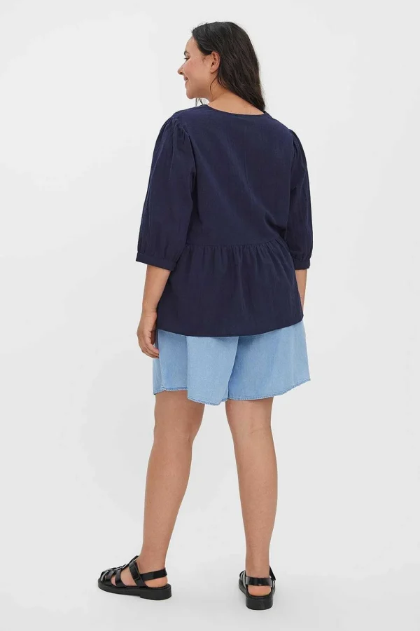 Curve - Mavis Blouse In Navy