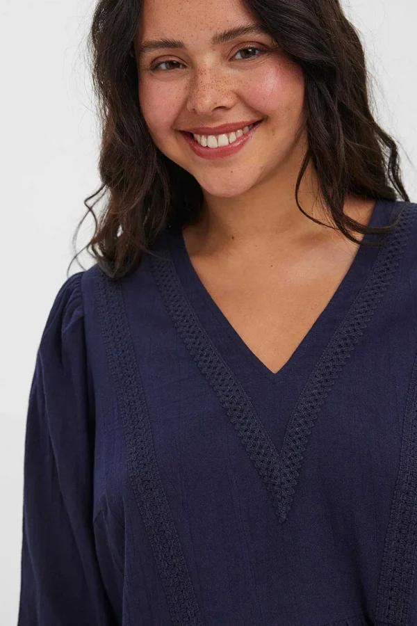 Curve - Mavis Blouse In Navy