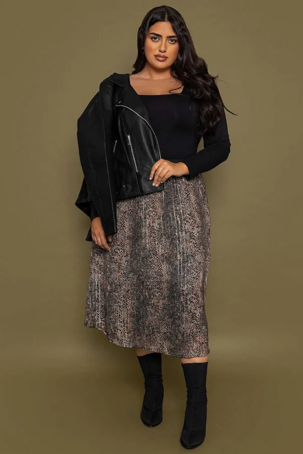 Curve - Nala 7/8 Skirt In Animal Print
