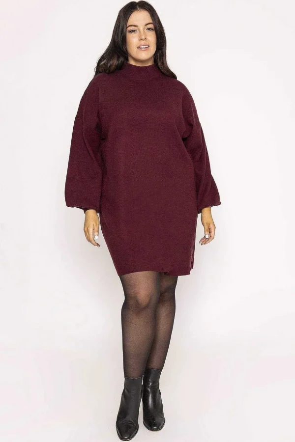 Curve - Nancy Dress In Burgundy