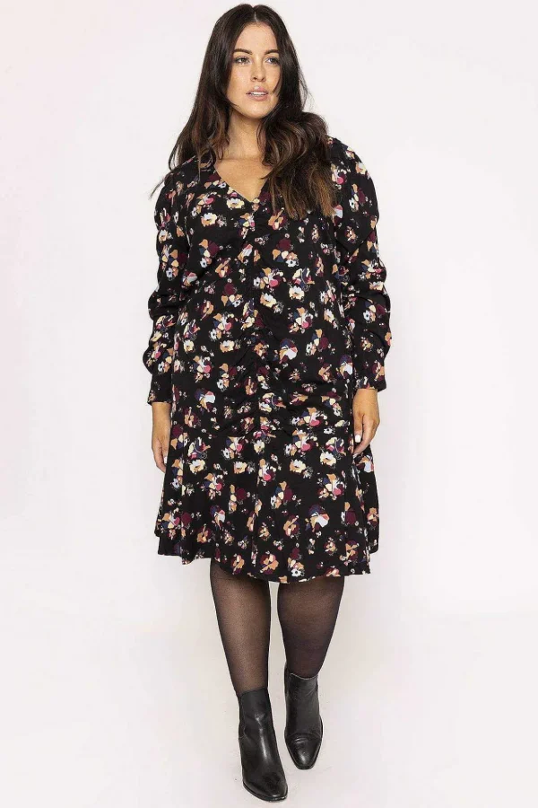 Curve - Prina V-Neck Long Sleeve Dress