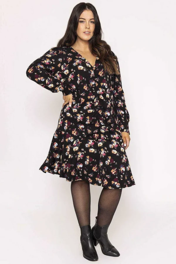Curve - Prina V-Neck Long Sleeve Dress
