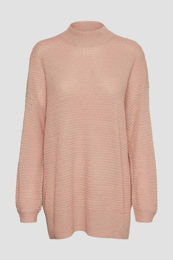 Curve - Quinn High Neck Knit In Pink
