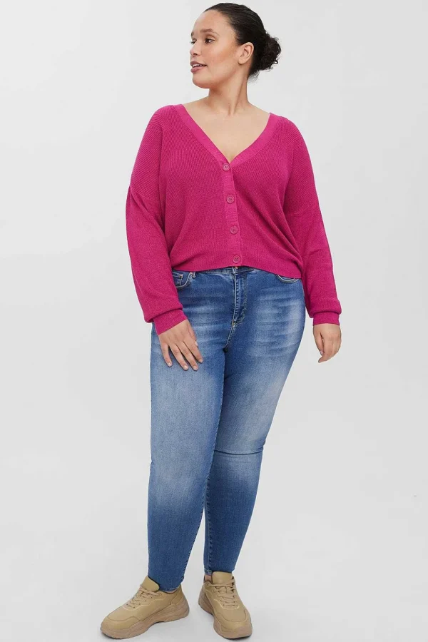 Curve - Tulex Cardigan In Berry