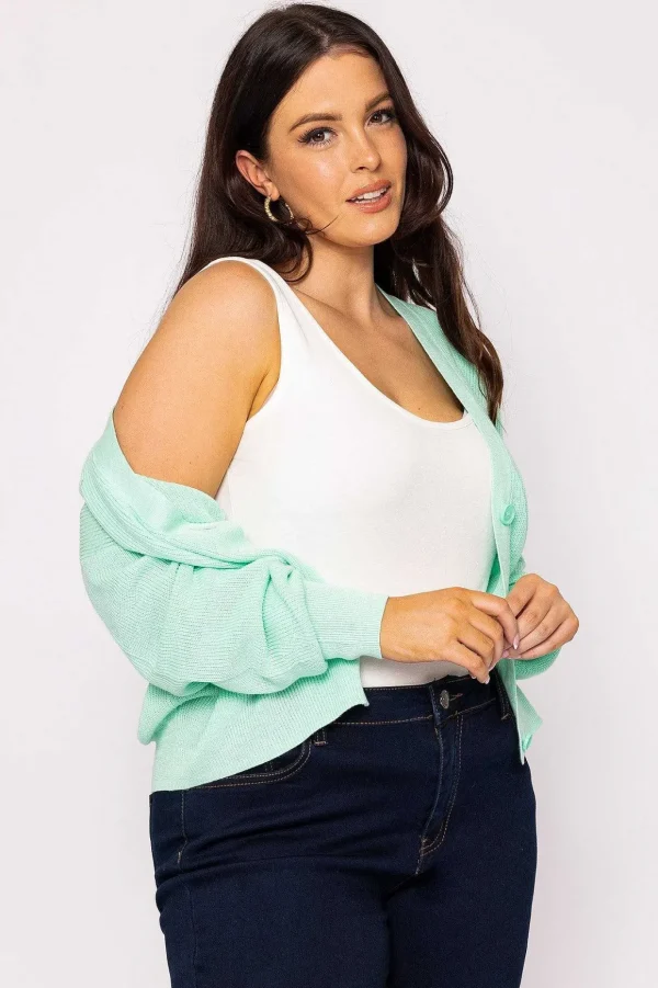 Curve - Tulex Cardigan In Mint