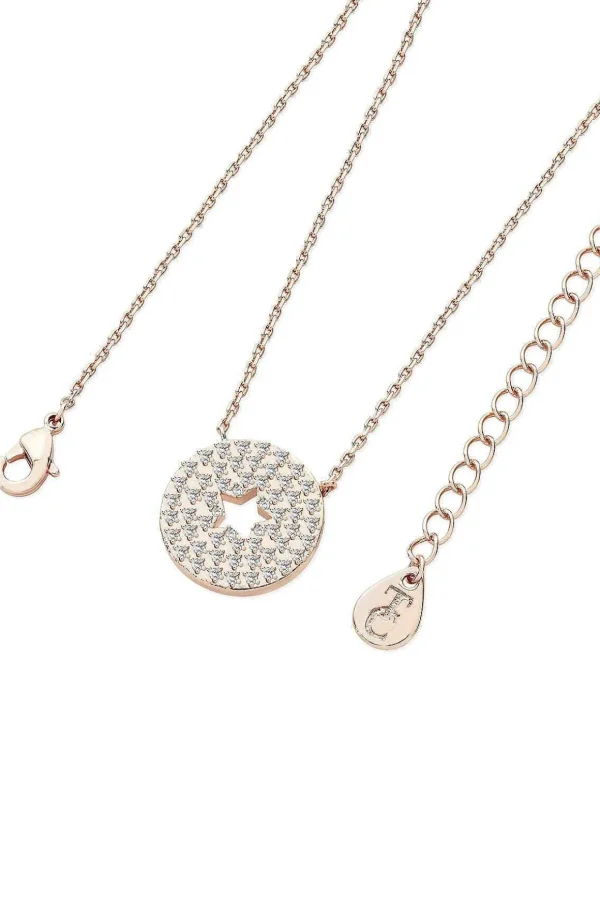 Cutout Round Pave Pendant