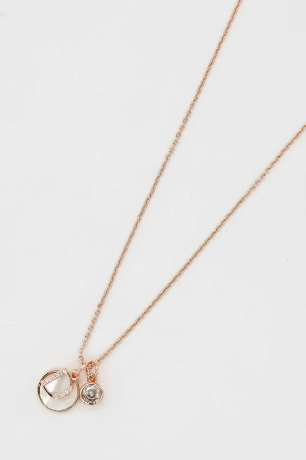 D Initial Necklace In Rose Gold