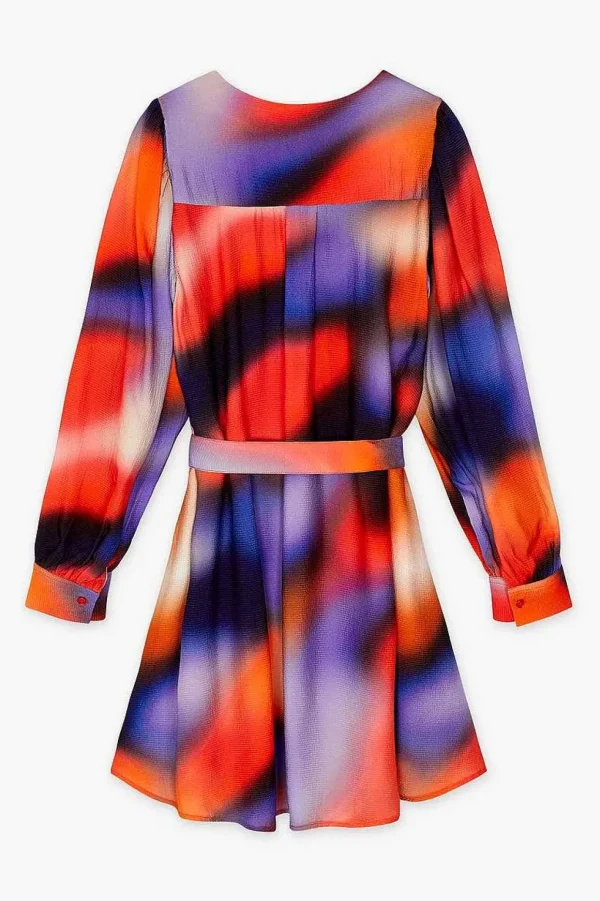 Daisys Short Dress In Multi Print