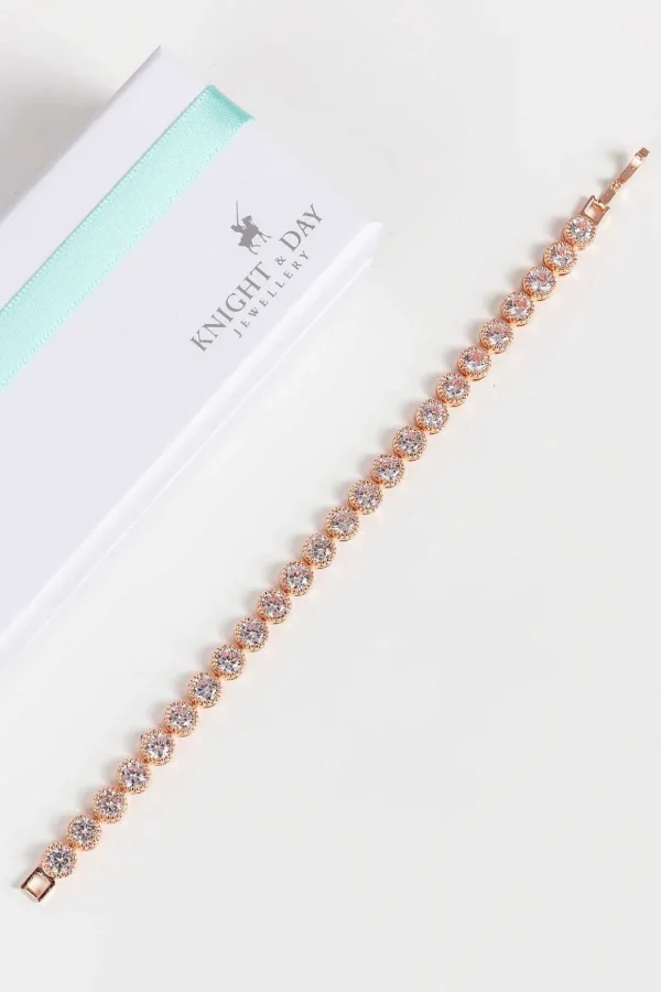 Danna Rose Gold Tennis Bracelet