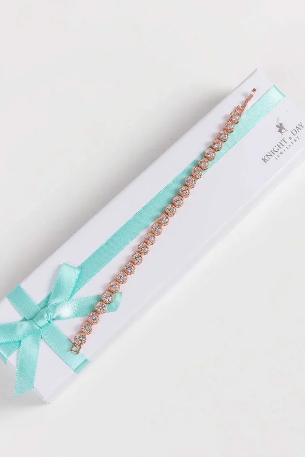 Danna Rose Gold Tennis Bracelet