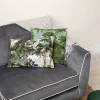 Dark Jungle Print Cushion