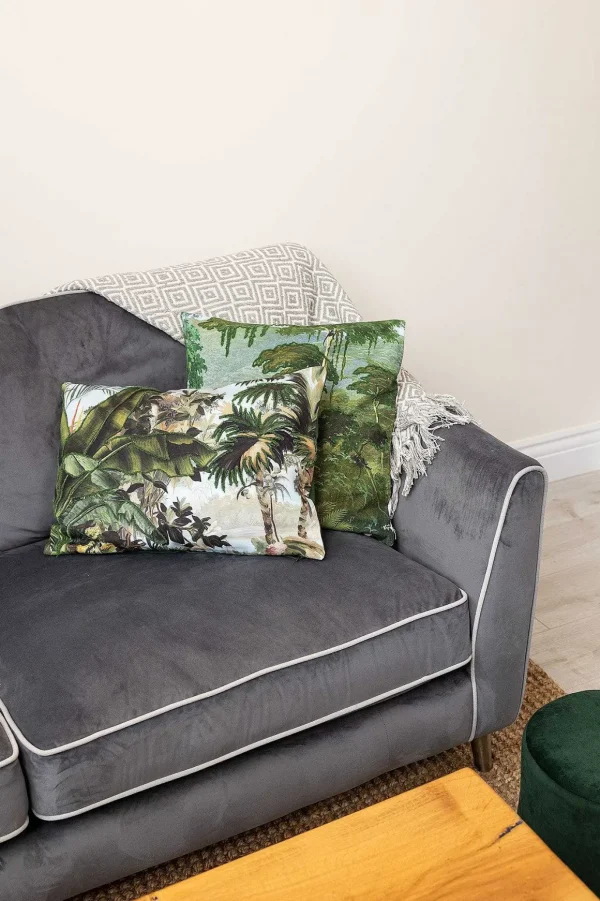 Dark Jungle Print Cushion