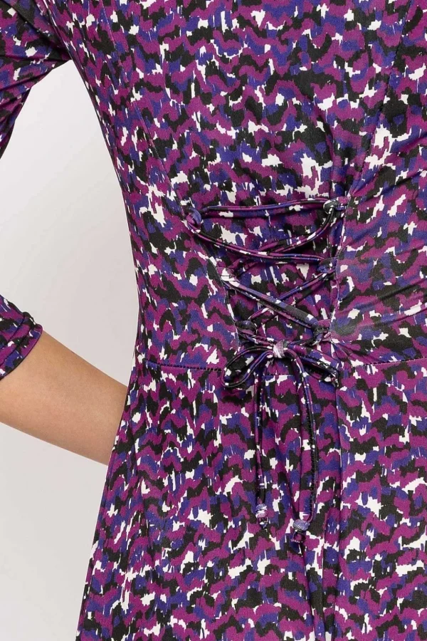 Deirdre Dress In Magenta Print