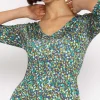Deirdre Dress In Teal Print
