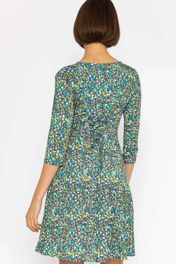 Deirdre Dress In Teal Print