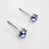 Delicate Blue Stone Earrings
