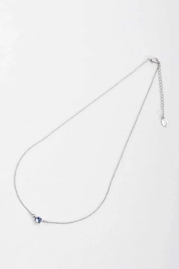 Delicate Blue Stone Necklace