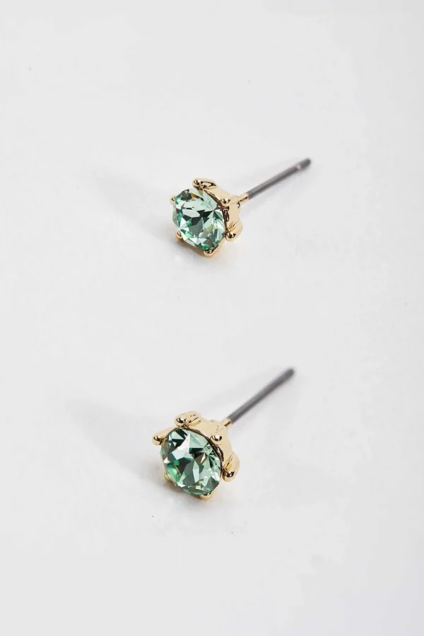 Delicate Green Stone Earrings