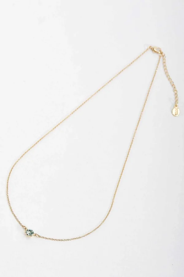 Delicate Green Stone Necklace