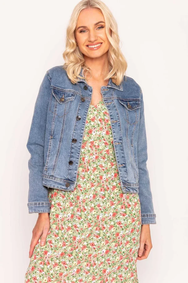 Denim Jacket In Medium Blue