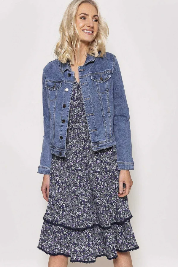 Denim Jacket In Medium Blue