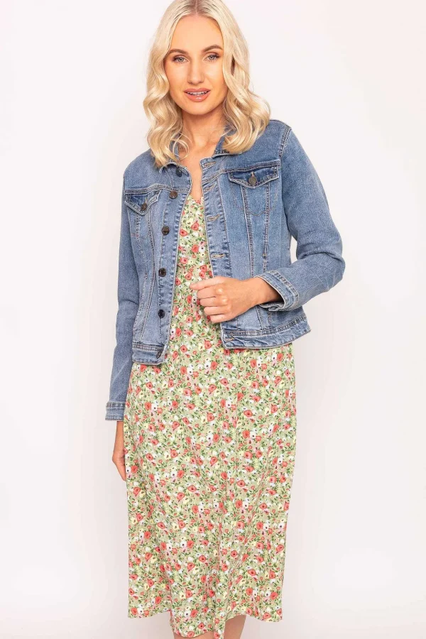 Denim Jacket In Medium Blue