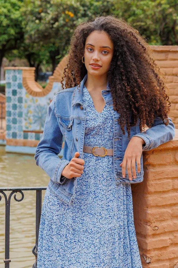 Denim Jacket In Medium Blue
